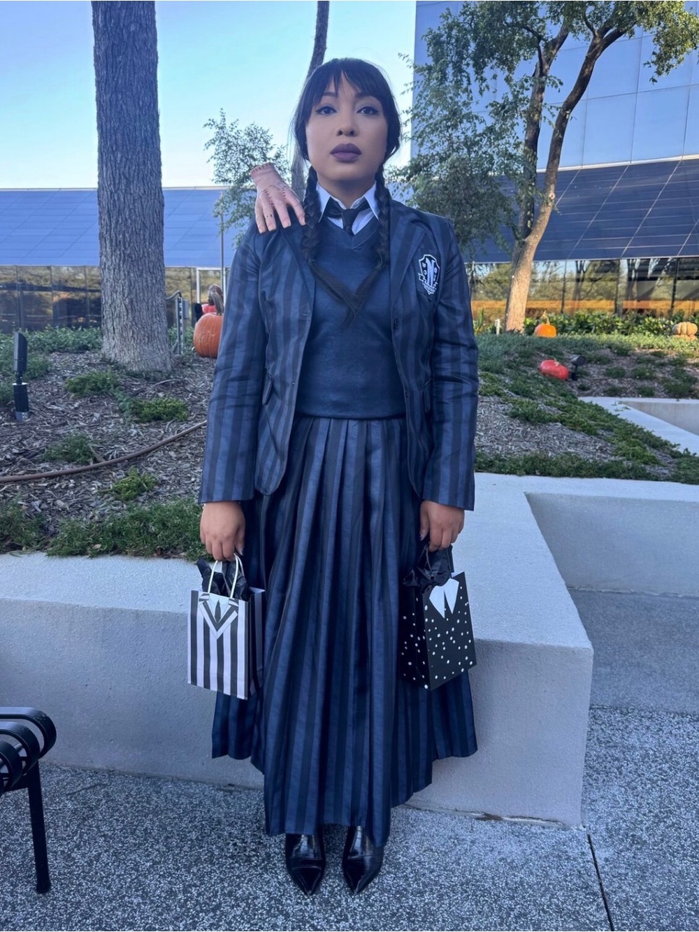 Like New Wednesday Addams Adult Costume (L)
